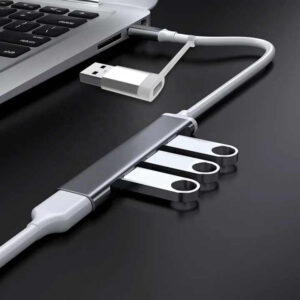 هاب ۴ پورت USB/USB-C کد۰۲۱